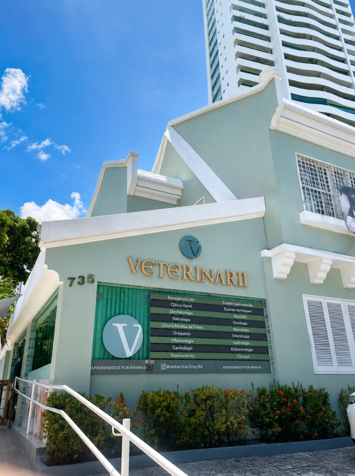 Fachada da Veterinarii em Recife